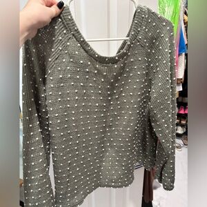 Sweater with a tie back